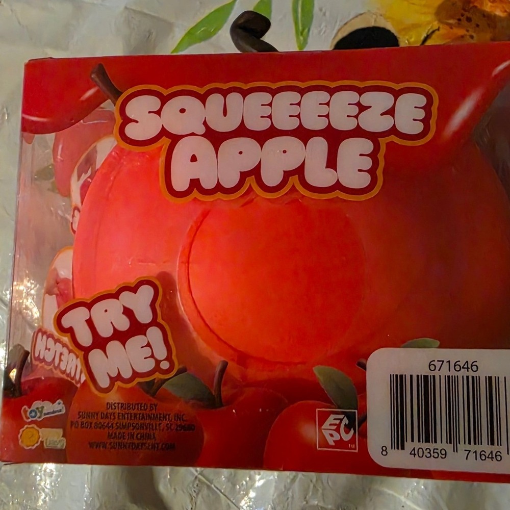 Sunny Days Entertainment Squeeeeze Apple Sensory Fidget Toy Red 671646